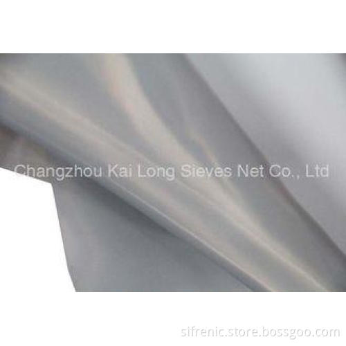 Silver Plain Weave Conductive Mesh With With Aluminum Coati